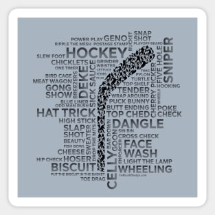 Hockey Players Stick & Slang Sticker